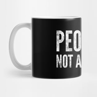 People....not a big fan - funny white text design for antisocial people Mug